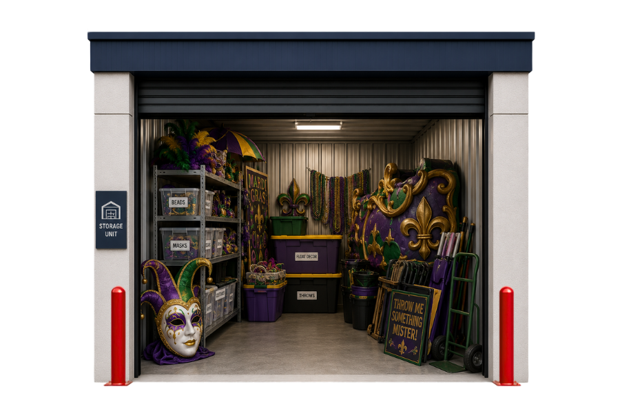 Parade Float Storage in New Orleans